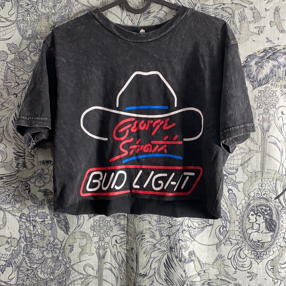 Bud light vintage T-shirt cropped